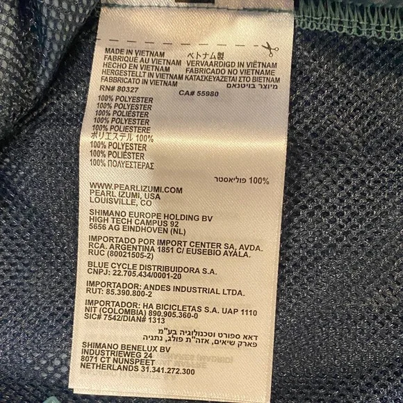 Pearl iZUMi Cycling Jacket Men's Navy & Light Gray Windbreaker sz XL Lightweight - Picture 5 of 10